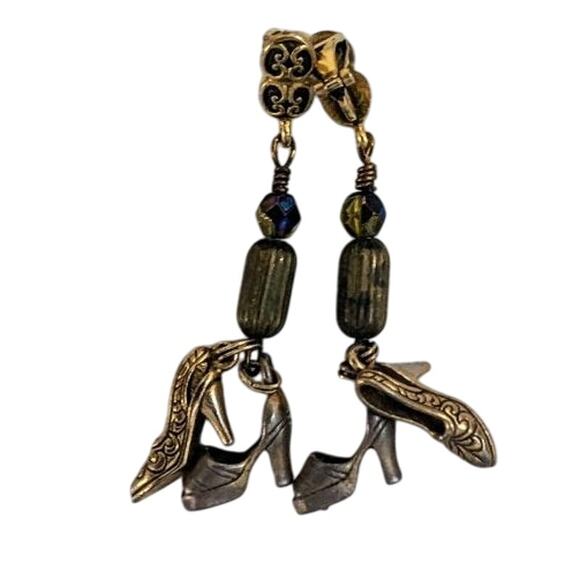 Vintage 2.5 inch clip on earrings. High heels. Adorable. - Picture 1 of 1